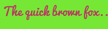 Image with Font Color B83A61 and Background Color 77E736